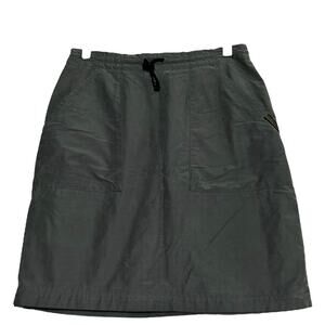 Royal Robbins Skirt Drawstring Pockets Cotton Back Zip A Line Dark Gray 4 28"